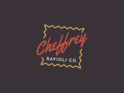 Cheffrey Ravioli cheffrey cooking logo noodle pasta plum ravioli red