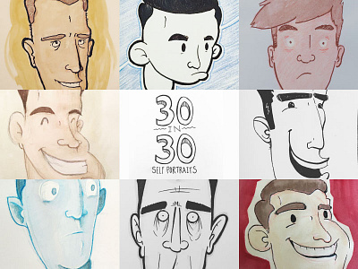 30 in 30: Self Portraits 30in30 illustration self portrait