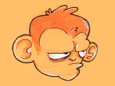 Angry Monkey Doodle doodle illustration monkey
