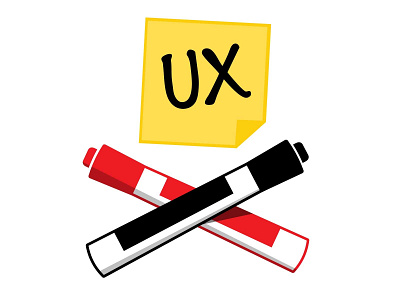 UX Jolly Roger jolly roger markers post it skull and crossbones sticky note user experience ux whiteboard markers