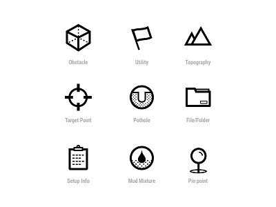 Icon Set app icons cube flag folder icon set icons mountains pin pothole