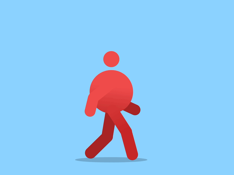 Walk it Out 2d after effects animated gif animation red man rig walk cycle walking