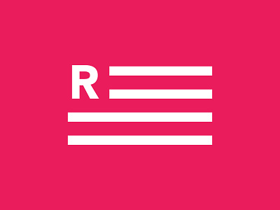 Letter Flag flag icon letter logo r stripes symbol