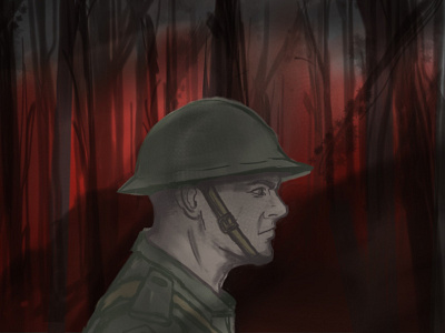 The Battle of Belleau Wood battle belleau forest illustraion marine military soldier wood woods world war world war 1 wwi