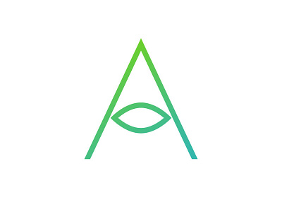 A-nother Logo eye letter logo mark seeing symbol symbol icon vision wisdom