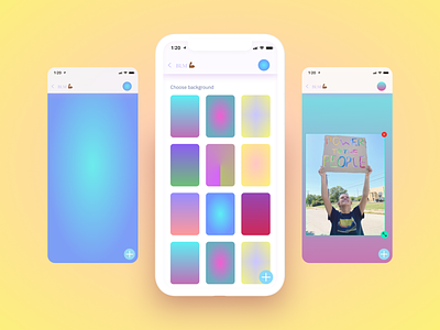 Scrap Web App app backgrounds bubbles colourful colours design features friendships groups iphonex isolation menu mobile navbar options photo productdesign ui ux