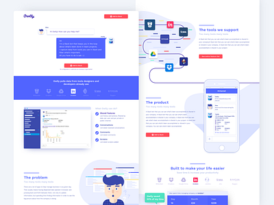 Landing page for Owlly (Slack Bot)