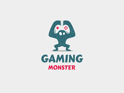 Gaming Monster Logo big food controller creature esports game game pad gaming giant logo logos monster titan yeti