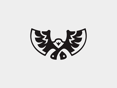 Axe Eagle Logo ax axe eagle hawk logo logos lumberjack raven valcon weapon
