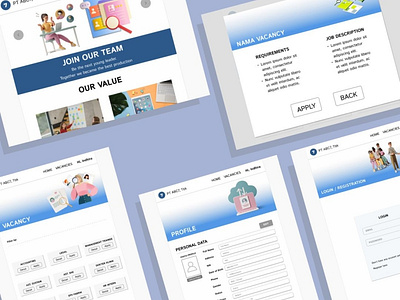 Company E-Recruitment app branding design figma graphic design prototype recruitment ui ui design ux website