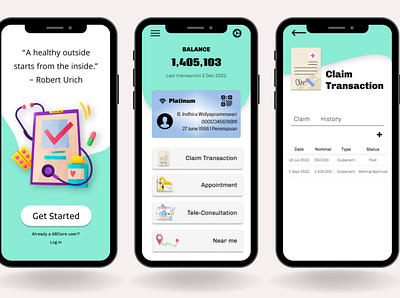 Health Care Mobile App app branding design graphic design illustration ui ui design