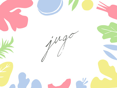 Jugo Fresh Juice branding juice bar lettering logo pattern restaurant typography white space