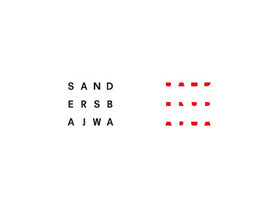Sanders Bajwa branding geometric logo mark typography