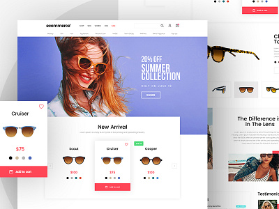 Goggles - Free Ecommerce Template ecommerce fashion free template freebie free psd goggle mockup ui ux website