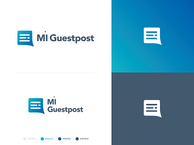 Mi Guestpost 📝 aamirmansuri branding color palette exploration golden ratio grid guestpost icon identity logo logo design mark negativespace pencil shape typography wordmark