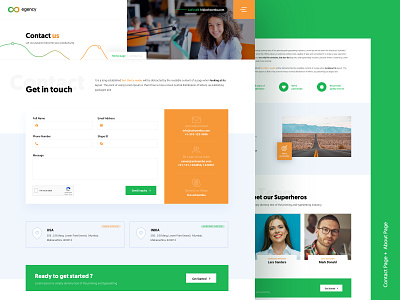 Agency Contact Page agency app branding clean concept contactus design dribbble flat icons interface logo minimal pattern sketch ui ux vector web web design