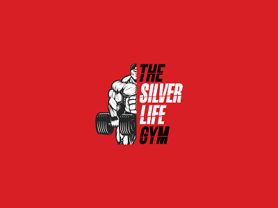The Silver Life Gym Logo Version 1 body branding fitness font gym identity illustration letters logo logotype sketch type vector