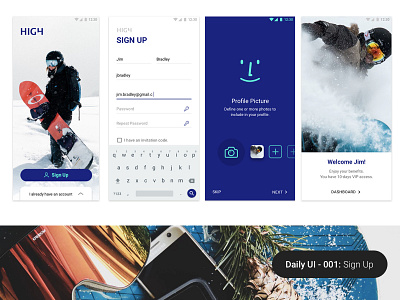 Daily UI - 001: Sign Up daily ui sign up signup sketch snowboard