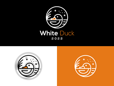 white duck logo design