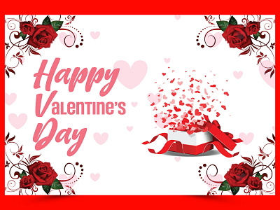 Happy Valentine's Day wish Banner 3d branding campaign design graphic design illustration logo motion graphics post property ui