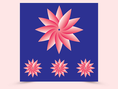 Set of Minimal Thin Line Flower Icon