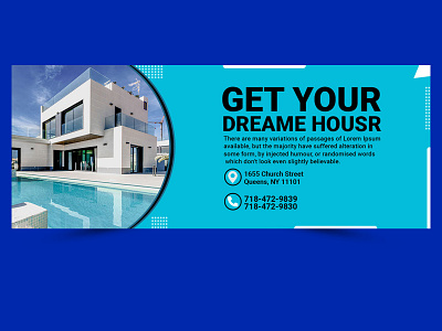 Real estate house property web banner real