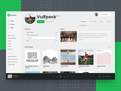 Spotify Desktop Redesign Concept app design concept redesign spotify web app