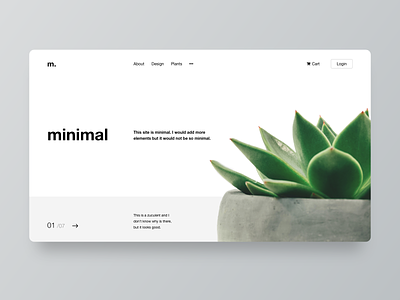 Minimal Webdesign concept homepage landing page minimal minimalism ui ui design ux webdesign website