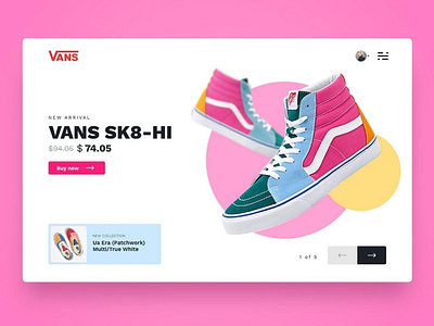 Vans Sneakers - Webdesign Excercise design homepage landing page ui ux webdesign website