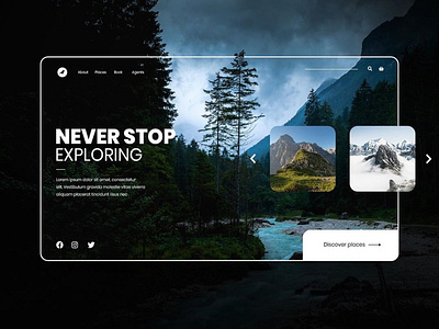 Nature exploring homepage concept