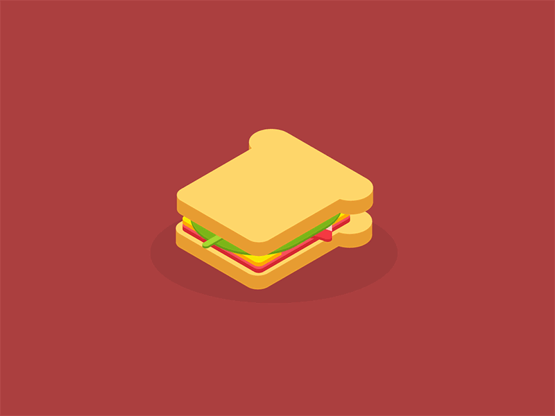 Sandwich 2d ae animation cartoon flat food gif illustration loop motion sandwich vector