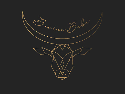 Taurus astrology babe bovine bull geometric girl boss illustration logo taurus