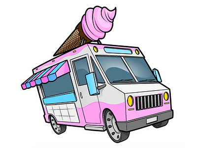 Ice Cream Truck Color ice cream illustration illustrator summer