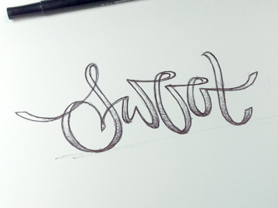 Sweet Sketch calligraphy first draft letters sketch sweet