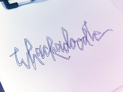 Whackadoodle Sketch calligraphy first draft letters sketch