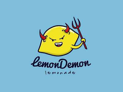 LemonDemon's logo cute demon icon lemon logo