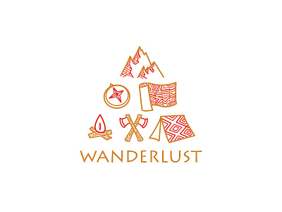 Wanderlust icons adventure camp camping compass icon map mountain outdoor wanderlust