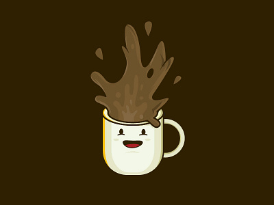 Coffee Splash caffeine coffee coffeeshot cute smile tees