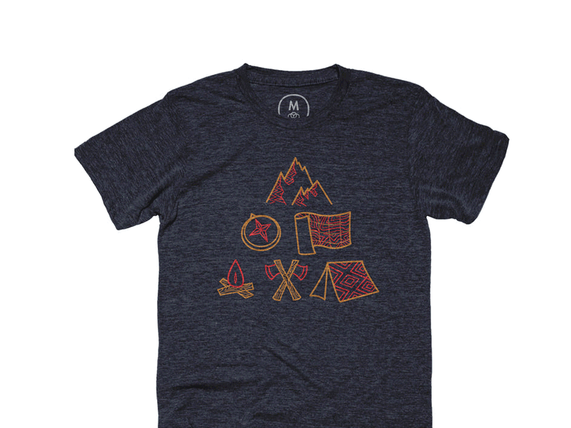 Wanderlust t-shirt adventure camp camping compass icon map mountain outdoor wanderlust