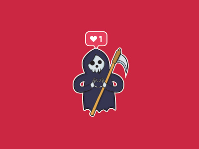 Death Loves You death february love sticker valentine