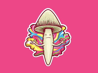 Magic! cute magic mushroom psychedelic stickers