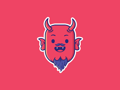 The Devil cute devil icon illustration logo stickers t shirt t shirt tees