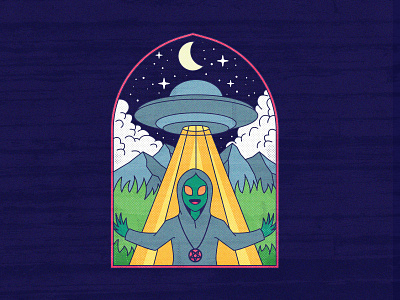 Alien Cult apparel design artwork cute illustration space t shirt t shirt tees tshirt design