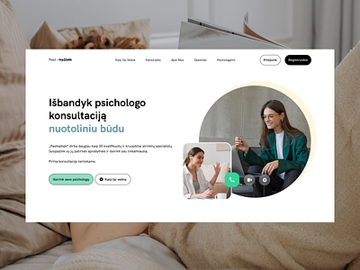 Pasikalbėk // Homepage b2c branding counselling design digitaldesign dribbblers figma logo online services platform psychology therapy ui uxui webdesign webdesigner webflow