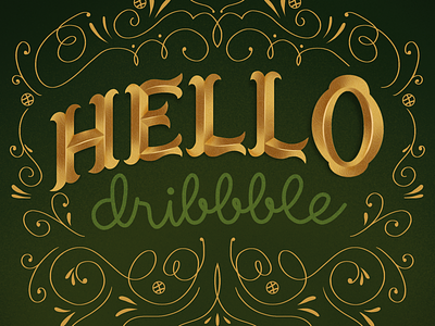 Hello Dribble! lettering
