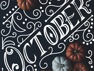 October hand lettering design illustration lettering procreate type designer typography