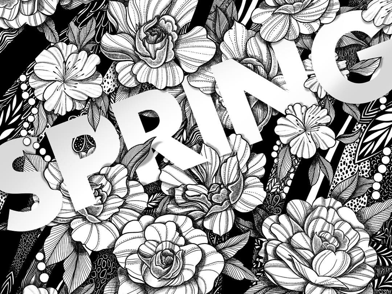 Spring lettering by Design Diaz on Dribbble