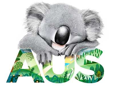 Love for Australia art australia bushfires cute design draw fires graphic design handmade help illustration koala lettering lettering art love procreate typography