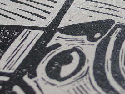 River (print) block print blockprint character illustration linocut print