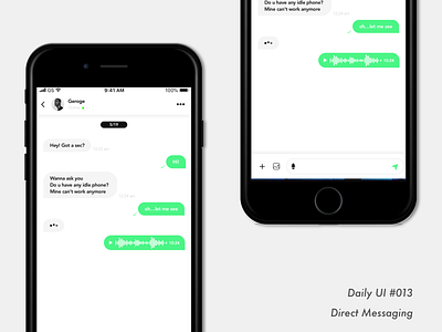 DailyUI #O13＿Direct Messaging app dailyui design direct messaging ui